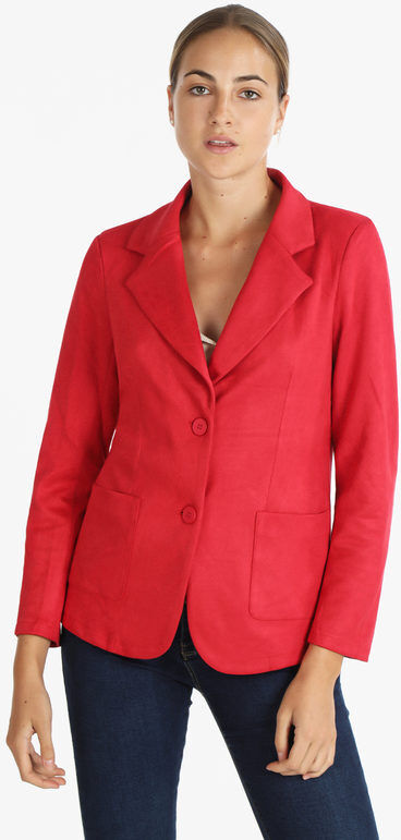 Sweet Giacca leggera scamosciata donna Blazer donna Rosso taglia L