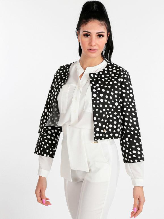 Kisha Giacchino da donna in cotone con pois Blazer donna Nero taglia M