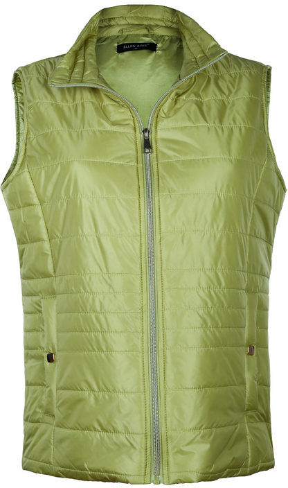 Ellen Rose Gilet donna trapuntato leggero Smanicato donna Verde taglia 56