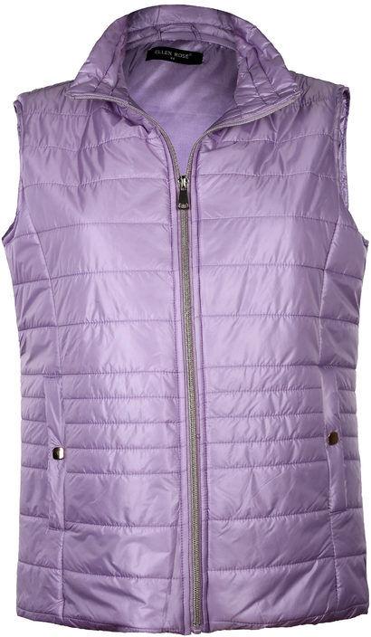 Ellen Rose Gilet donna trapuntato leggero Smanicato donna Viola taglia 46