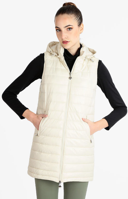 Solada Gilet lungo modello 100 grammi Smanicato donna Bianco taglia XL