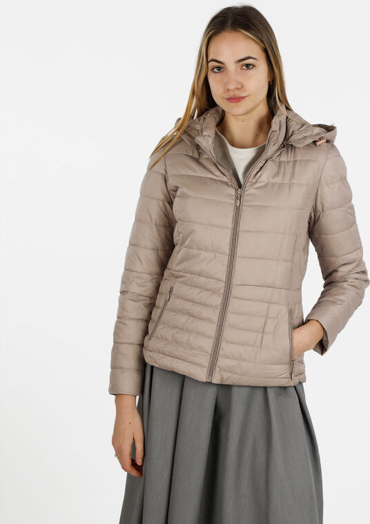 Flight Finery Giubbino da donna con cappuccio e zip Giacconi e Giubbotti donna Beige taglia 3XL