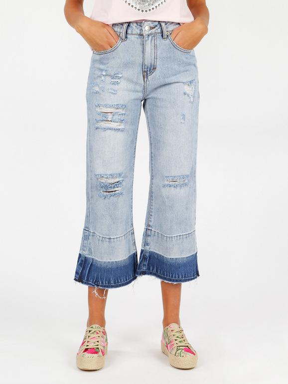 Solada Jeans boyfriend strappati a zampa Jeans Boyfriend donna Jeans taglia S