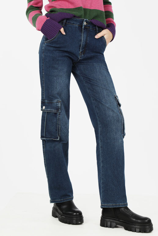 cover girl Jeans donna a gamba dritta con tasconi laterali Jeans Regular fit donna Jeans taglia XS