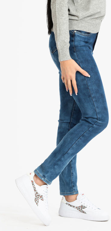 New Collection Jeans elasticizzato da donna effetto slavato Jeans Slim fit donna Jeans taglia S