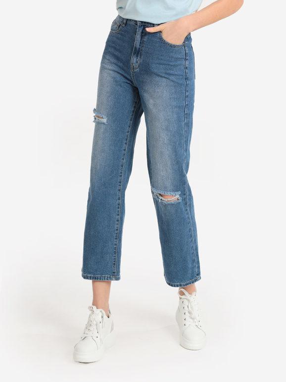 Ghiaccio&Limone ; Jeans push up con strappi Jeans Boyfriend donna Jeans taglia M