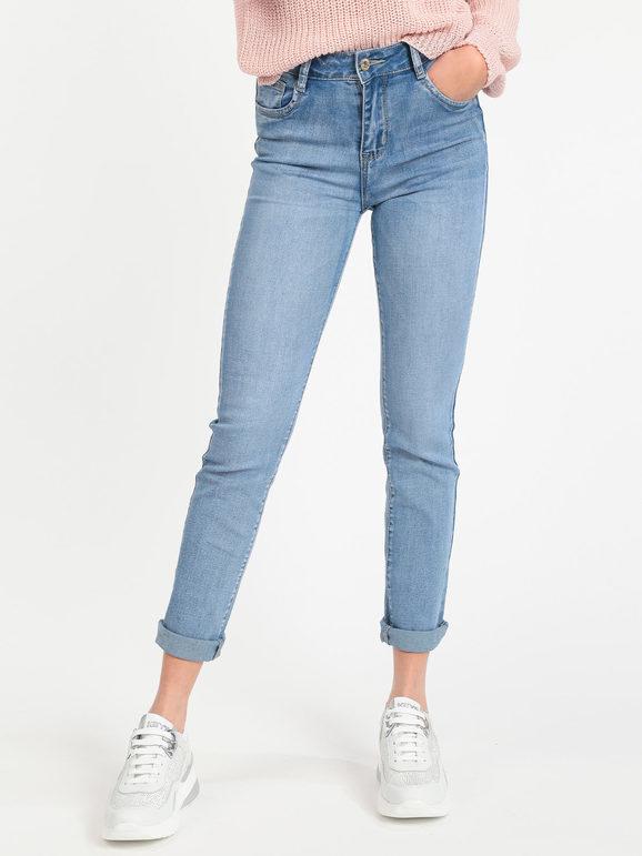 Nove&Nove ; Jeans regular fit donna effetto slavato Jeans Regular fit donna Jeans taglia XS