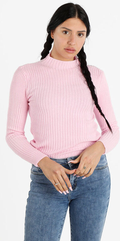 Solada Maglia donna a coste Pullover donna Rosa taglia Unica