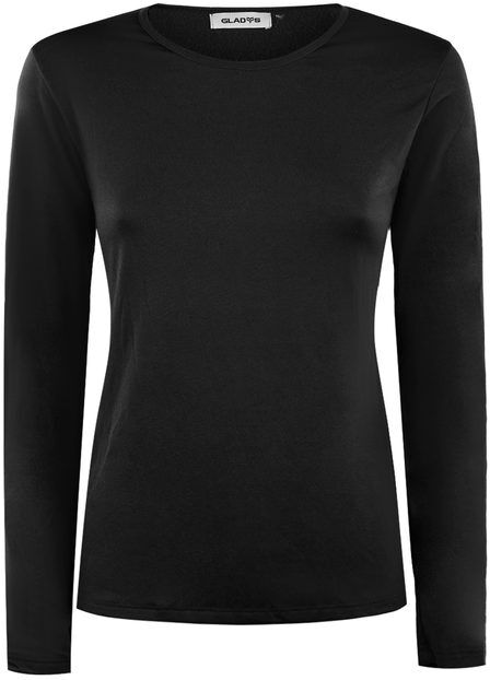 Gladys Maglietta donna termica felpata T-Shirt Manica Lunga donna Nero taglia S