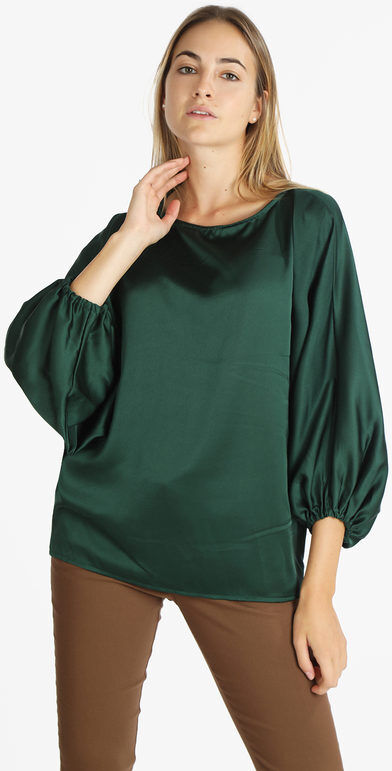 h & g Maxi blusa da donna con maniche ampie Bluse donna Verde taglia Unica