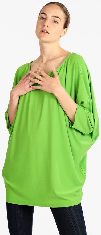 deva moda Maxi blusa donna con manica a pipistrello Bluse donna Verde taglia Unica