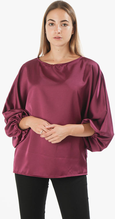 h & g Maxi blusa donna con maniche ampie Bluse donna Rosso taglia Unica