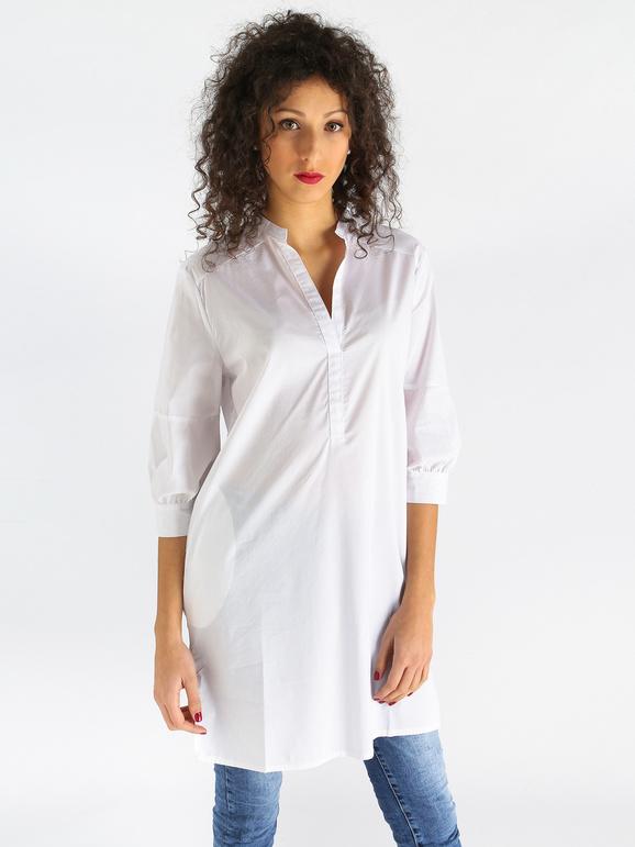 Solada Maxi camicia con maniche a 3/4 Camicie Classiche donna Bianco taglia M