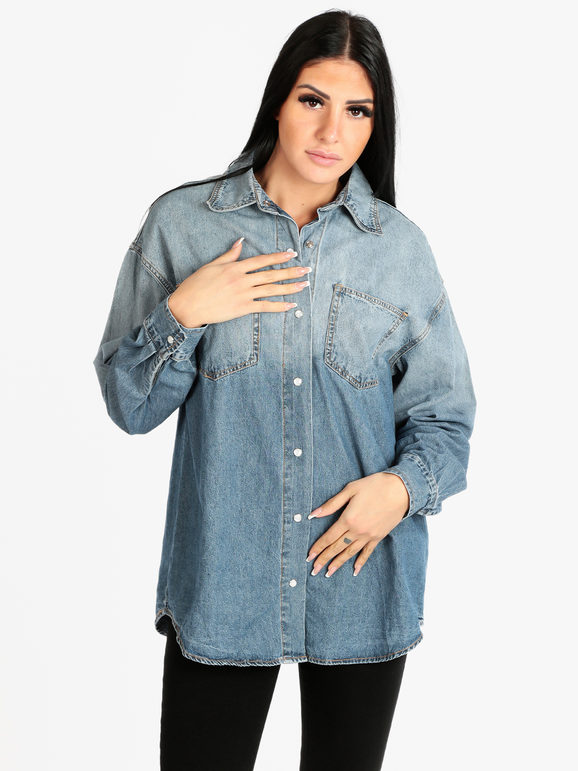 Solada Maxi camicia in jeans da donna Camicie donna Jeans taglia L