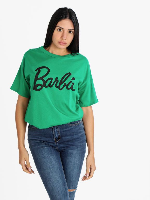 ghisleri Maxi t-shirt barbie T-Shirt Manica Corta donna Verde taglia Unica