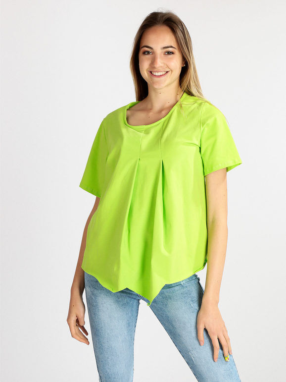 coolest Maxi t-shirt donna in cotone T-Shirt Manica Corta donna Verde taglia Unica