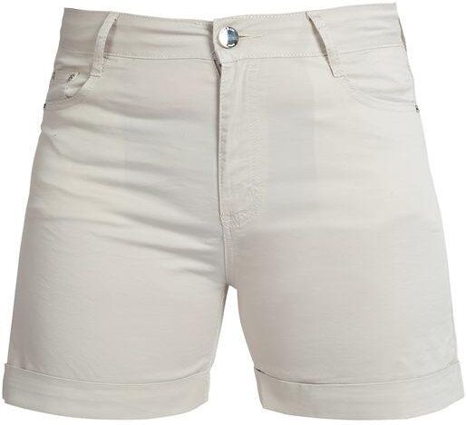 Max & Liu Pantaloncini corti in cotone con risvolti Shorts donna Beige taglia 44