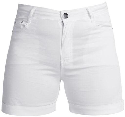 Max & Liu Pantaloncini corti in cotone con risvolti Shorts donna Bianco taglia 42