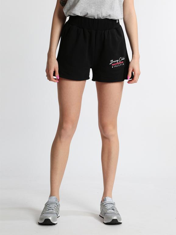 Boxing Club Pantaloncini sportivi in cotone Shorts donna Nero taglia XS