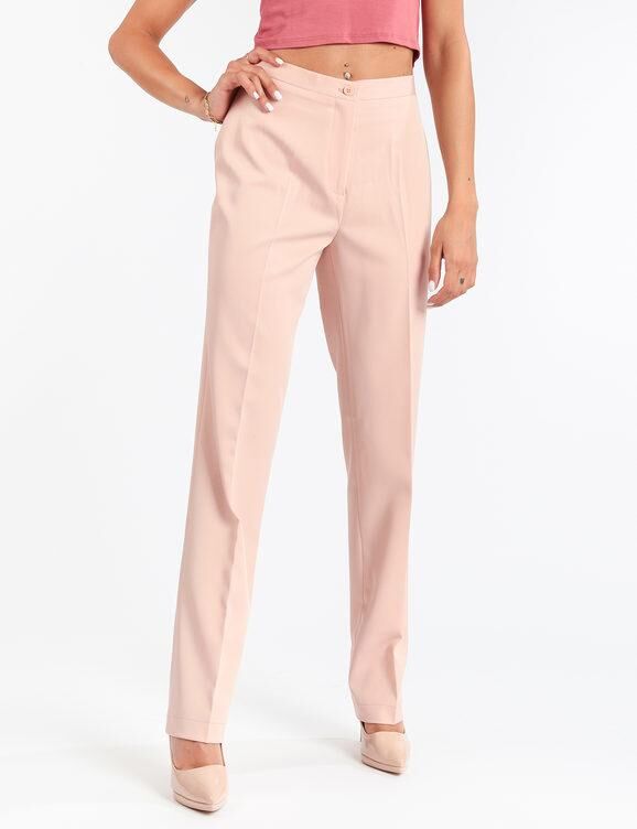 Radaus Pantalone classico donna gamba dritta Pantaloni Eleganti donna Rosa taglia 42