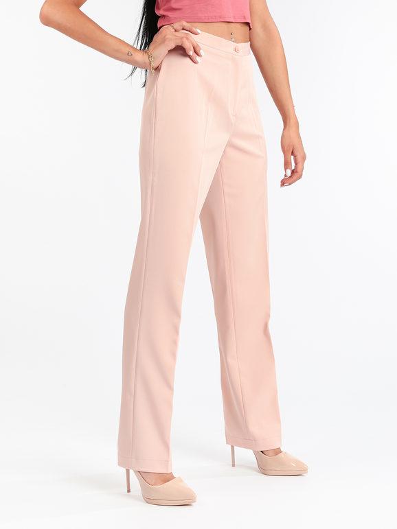 Radaus Pantalone classico donna gamba dritta Pantaloni Eleganti donna Rosa taglia 42