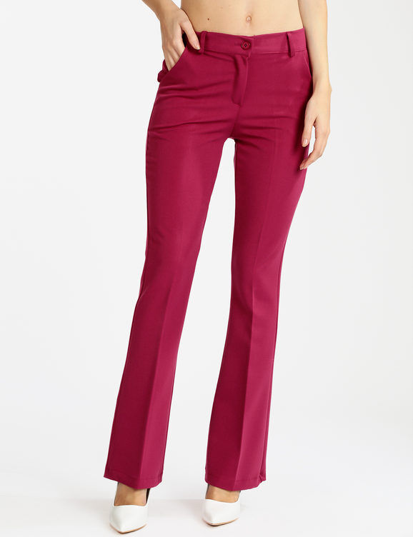 Frenetika Pantalone elegante donna a zampa Pantaloni Eleganti donna Fucsia taglia M