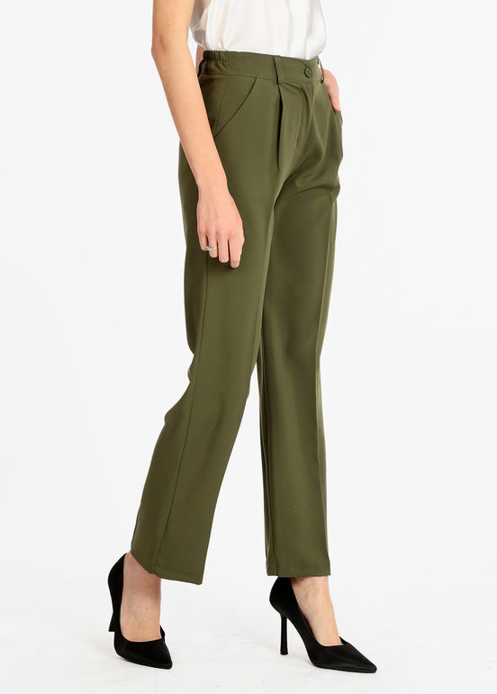 Frenetika Pantaloni a gamba larga da donna Pantaloni Eleganti donna Verde taglia L