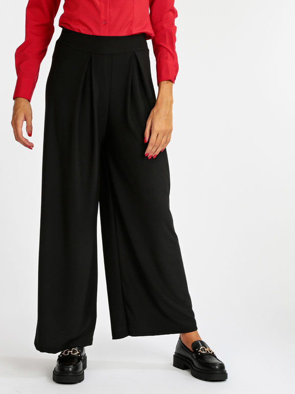 Daystar Pantaloni a gamba larga donna Pantaloni Casual donna Nero taglia Unica