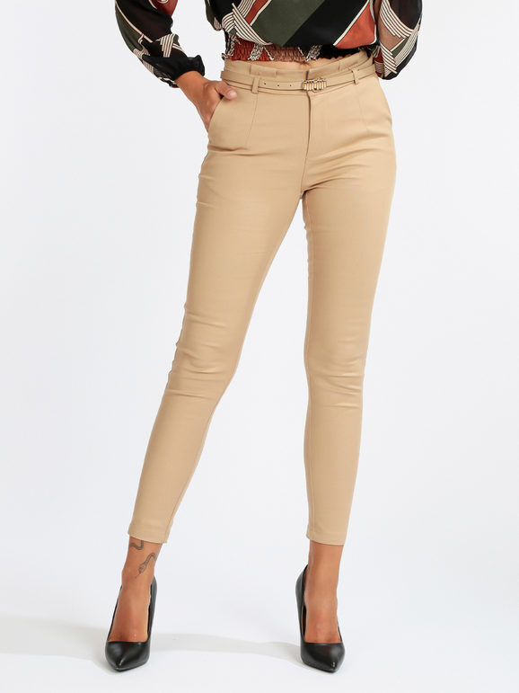 Freesia Pantaloni casual donna con cintura Pantaloni Casual donna Beige taglia XL