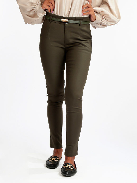 Freesia Pantaloni casual donna con cintura Pantaloni Casual donna Verde taglia XL