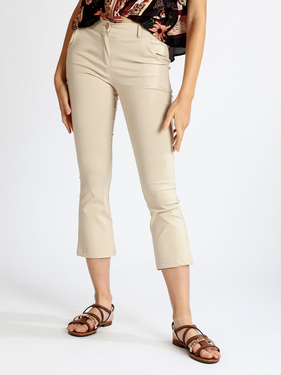 Frenetika Pantaloni casual donna elasticizzati Pantaloni Casual donna Beige taglia XL