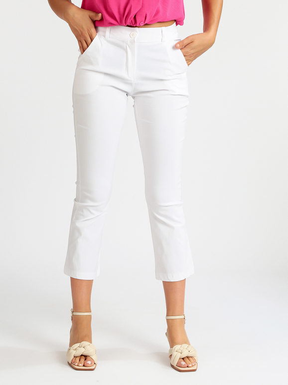 Frenetika Pantaloni casual donna elasticizzati Pantaloni Casual donna Bianco taglia M