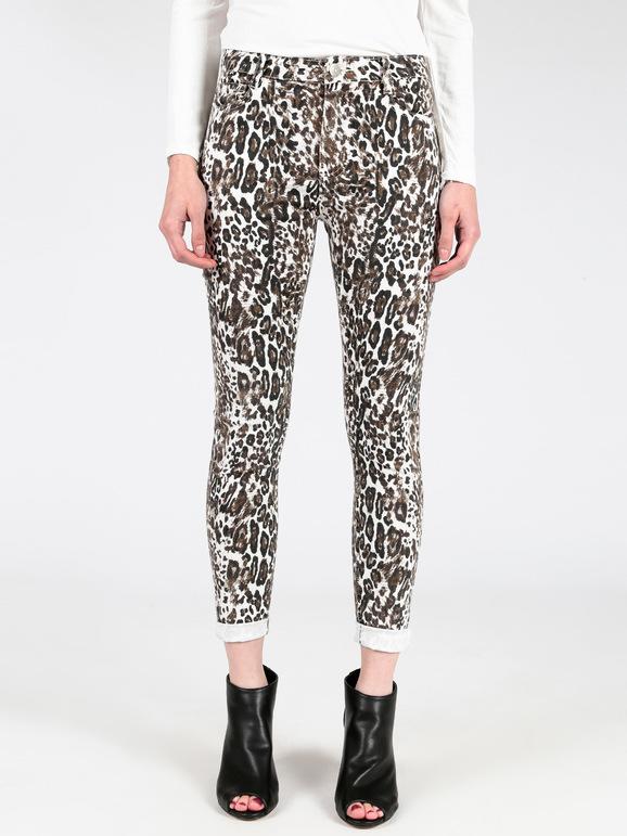 Solada Pantaloni con stampa animalier Pantaloni Casual donna Multicolore taglia L