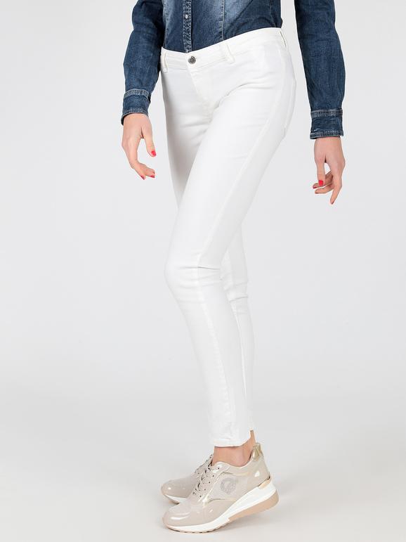 Corso Da Vinci Pantaloni di cotone bianchi slim fit Pantaloni Casual donna Bianco taglia 44