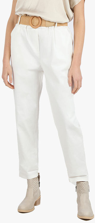 Solada Pantaloni donna a gamba larga con cintura Pantaloni Casual donna Bianco taglia Unica