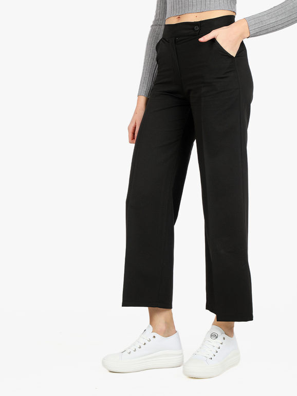 Frenetika Pantaloni donna a palazzo Pantaloni Eleganti donna Nero taglia XL