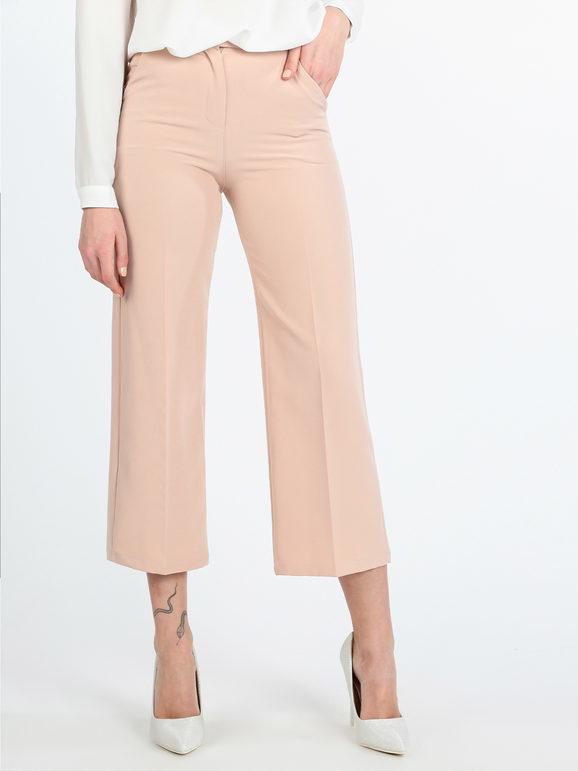 Frenetika Pantaloni donna culotte tinta unita Pantaloni Casual donna Rosa taglia L