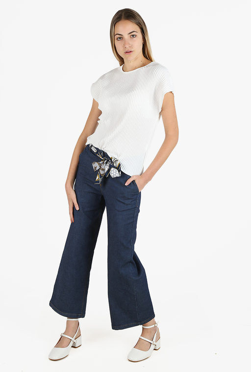 Fashion Pantaloni donna effetto jeans a gamba larga Pantaloni Casual donna Jeans taglia XL