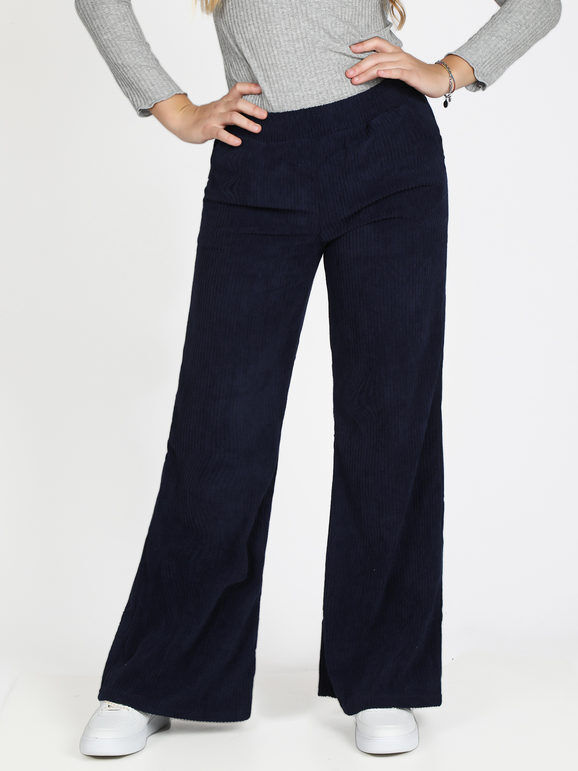 Gladys Pantaloni donna in velluto a coste Pantaloni Casual donna Blu taglia XL