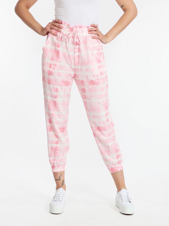 Solada Pantaloni donna jogger con polsini Pantaloni Casual donna Rosa taglia L