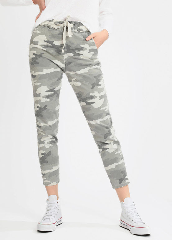 Smagli Pantaloni donna militari Pantaloni Casual donna Bianco taglia S