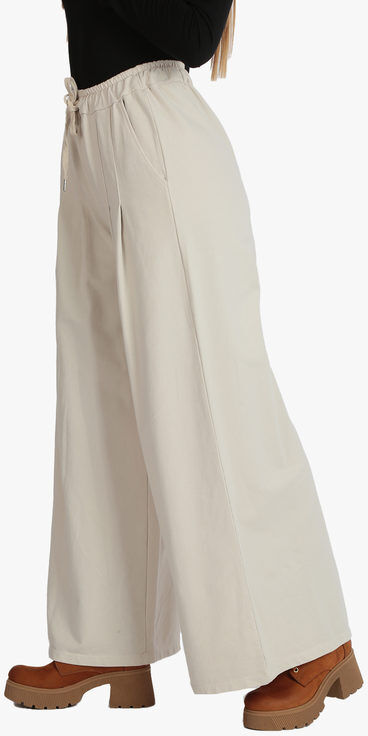 Gioya Pantaloni donna modello palazzo Pantaloni Casual donna Beige taglia Unica