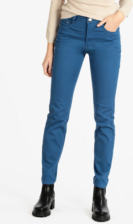 Max & Liu Pantaloni donna modello regular Pantaloni Casual donna Blu taglia 52