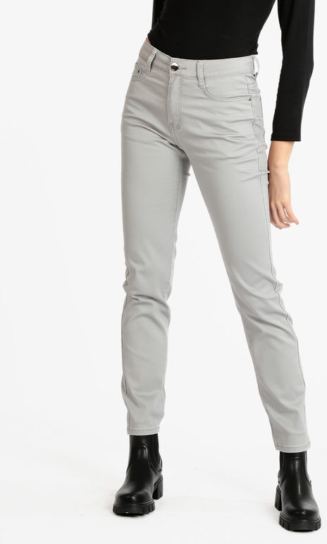 Max & Liu Pantaloni donna modello regular Pantaloni Casual donna Grigio taglia 50