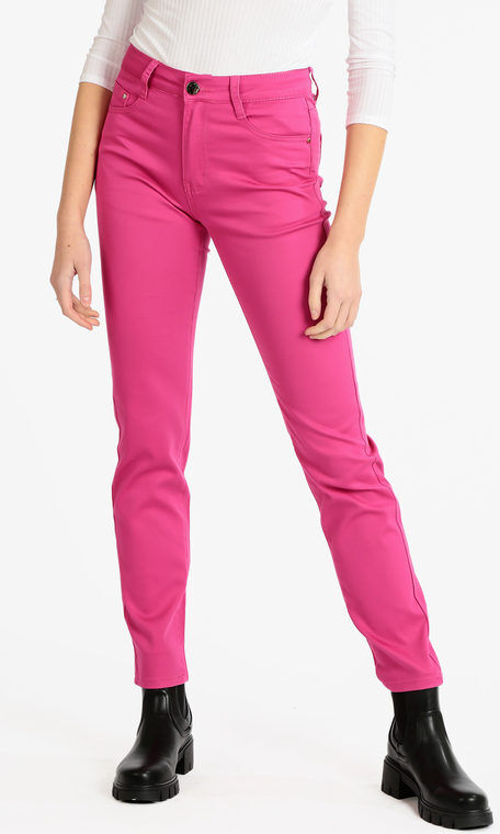 Max & Liu Pantaloni donna modello regular Pantaloni Casual donna Fucsia taglia 52