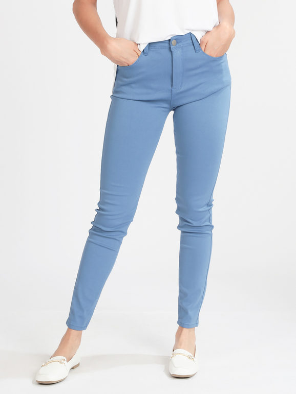 Max & Liu Pantaloni donna push up in cotone Pantaloni Casual donna Blu taglia 42