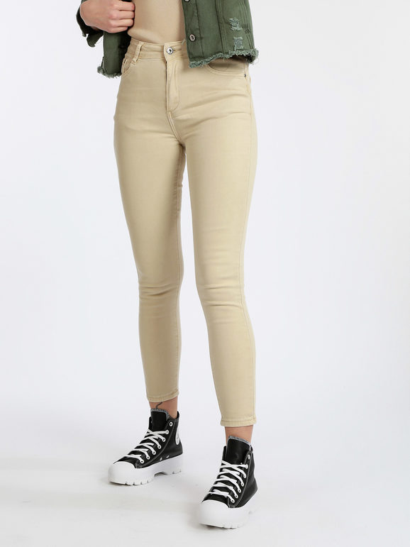 Miti Baci Pantaloni donna push up Pantaloni Casual donna Beige taglia 40