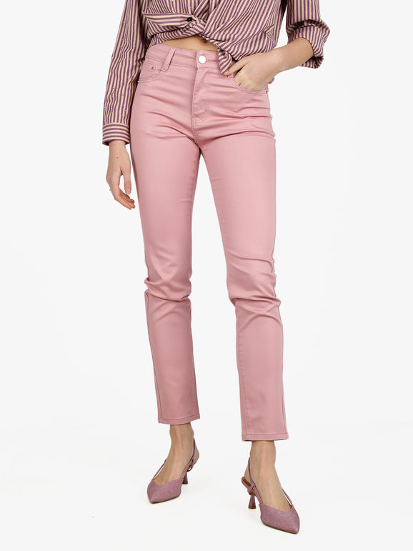 Max & Liu Pantaloni donna regular fit Pantaloni Casual donna Rosa taglia 52