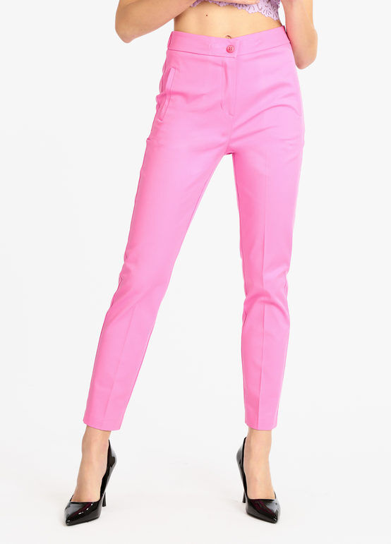 Daystar Pantaloni eleganti in cotone donna Pantaloni Eleganti donna Fucsia taglia XS