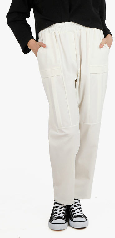 Solada Pantaloni jogger da donna a gamba larga Pantaloni Casual donna Bianco taglia Unica